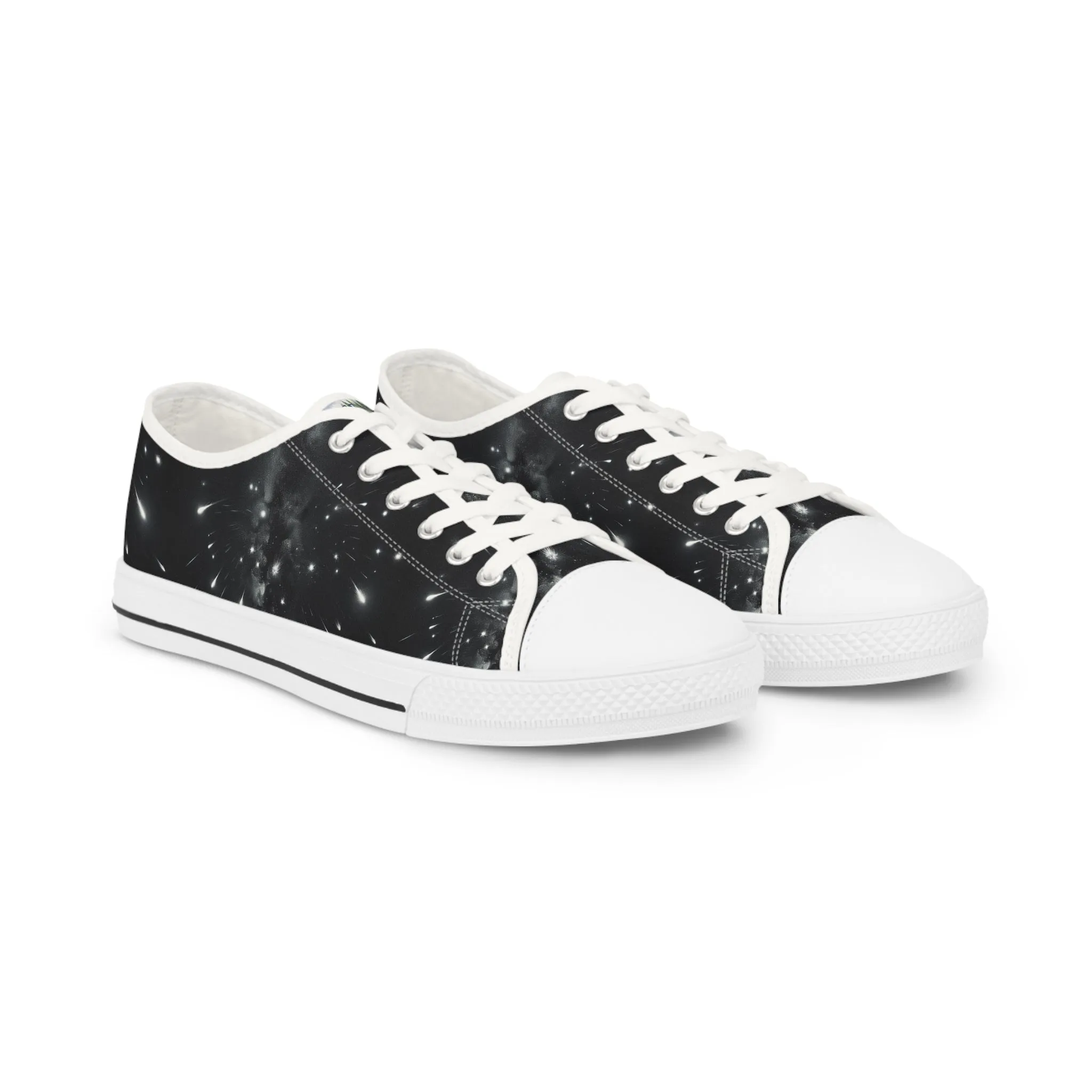 Cosmic Print Men's Low Top Sneakers - Trendy Casual Footwear for Space Lovers