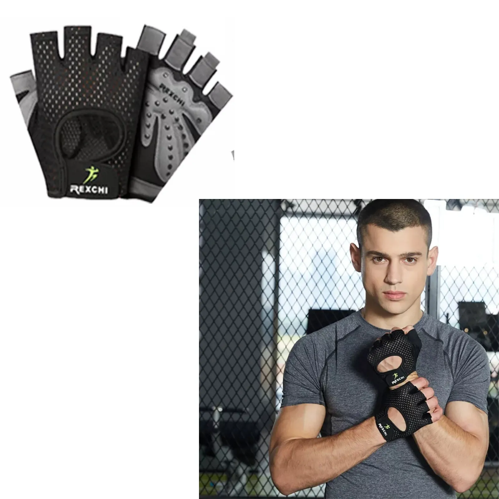 Cycling Crossfit Training Weight Lifting Workout GYM Gloves Black M