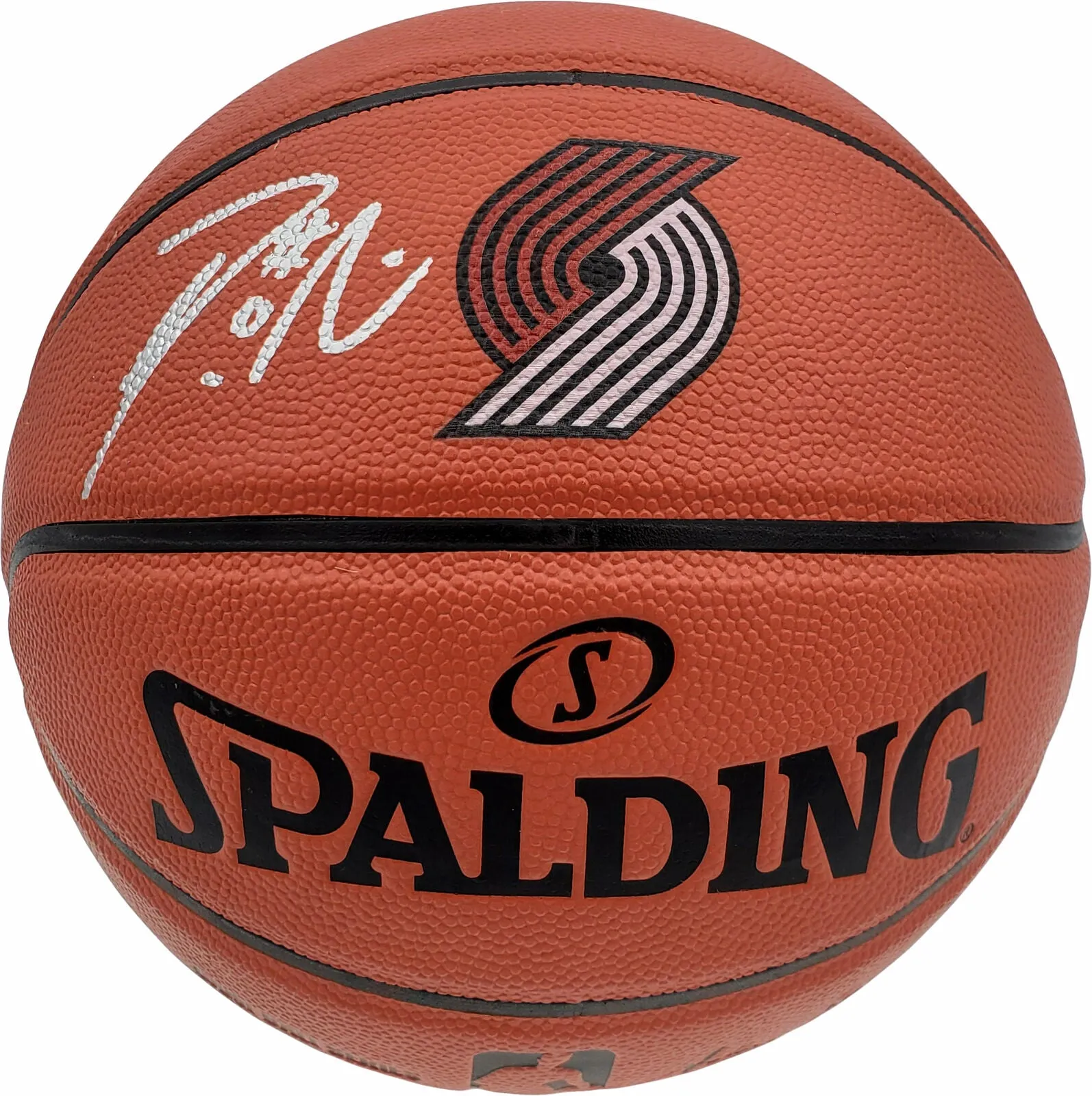 DAMIAN LILLARD AUTOGRAPHED LOGO BASKETBALL TRAIL BLAZERS BECKETT 195279