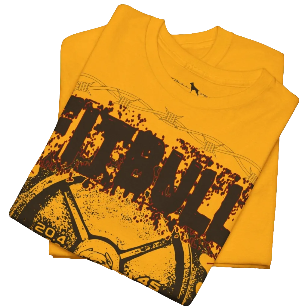 Fitbull Unleash The Beast Heavy Cotton T-Shirt Sports Garment Bodybuilding Apparell Gym Gear Crossfit Training Clothing Workout Clothes  Gold Black