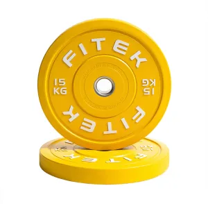 FITEK Ozilliant Virgin Rubber Colour 15kg Bumper Plate Set