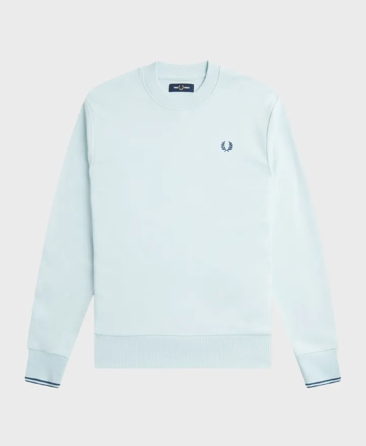 Fred Perry Crewneck Sweatshirt Light Ice/Midnight Navy