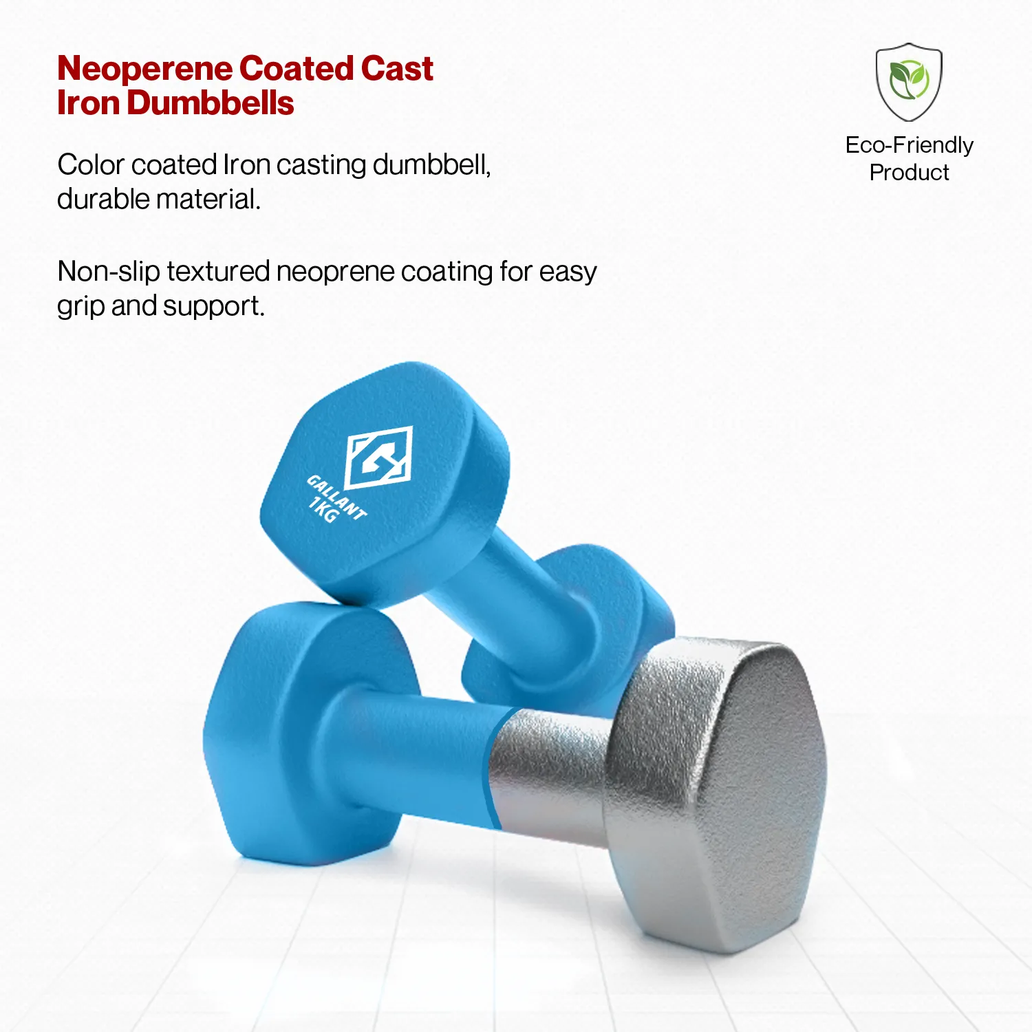 Gallant HEX Neoprene Dumbbells Hand Weights Pair