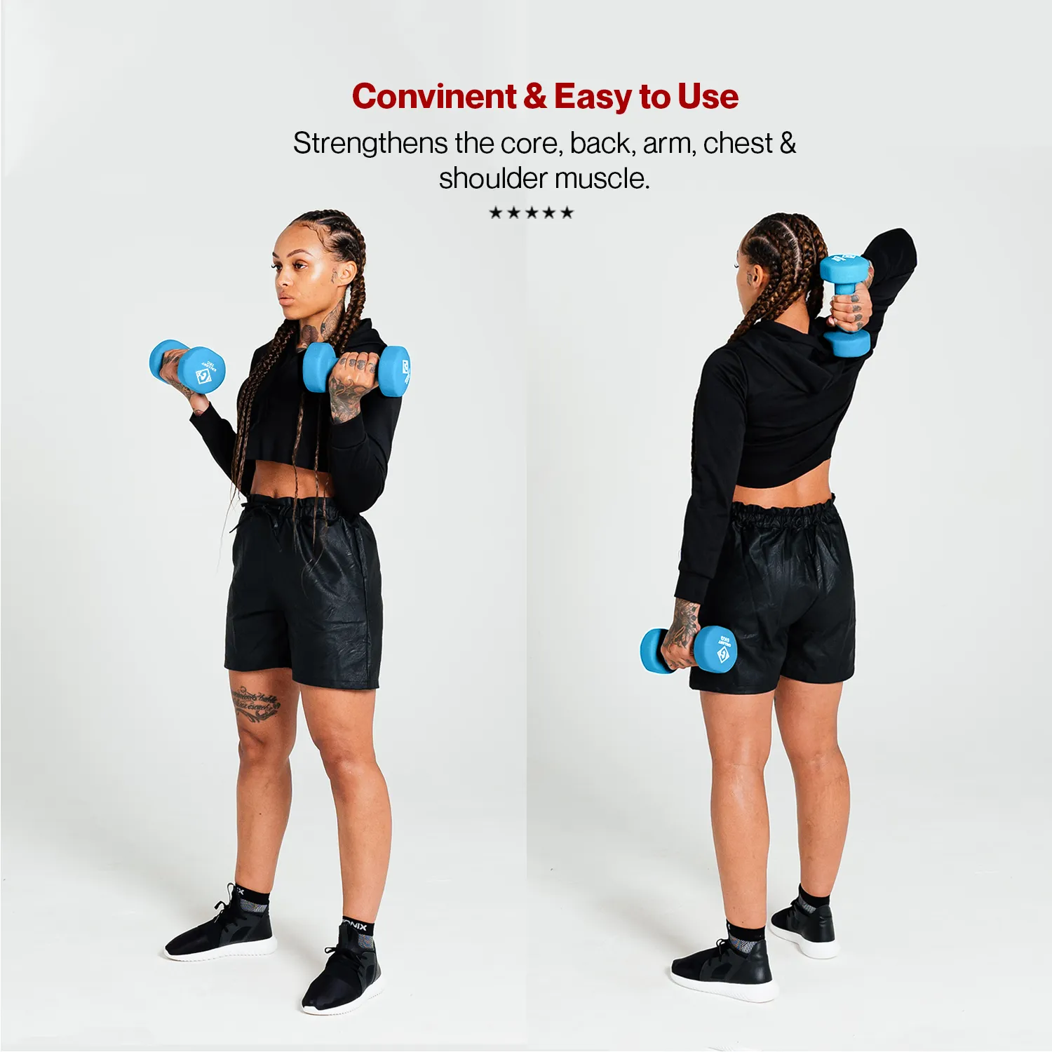 Gallant HEX Neoprene Dumbbells Hand Weights Pair