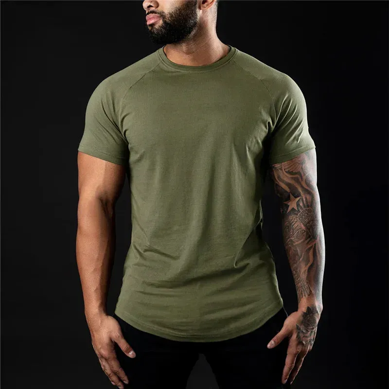 GENDAWAY Plain Gym T-shirt for Men