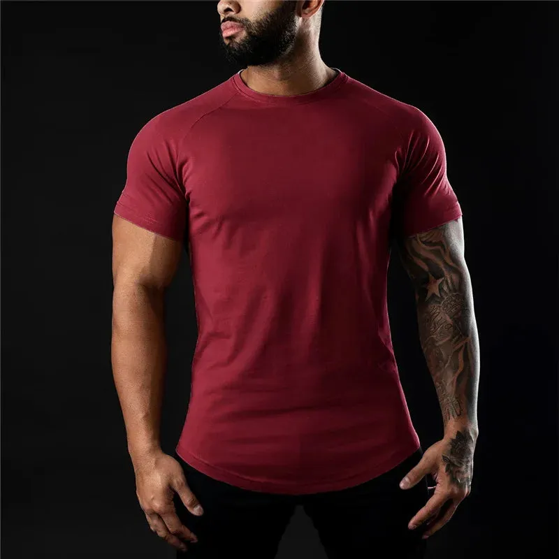 GENDAWAY Plain Gym T-shirt for Men