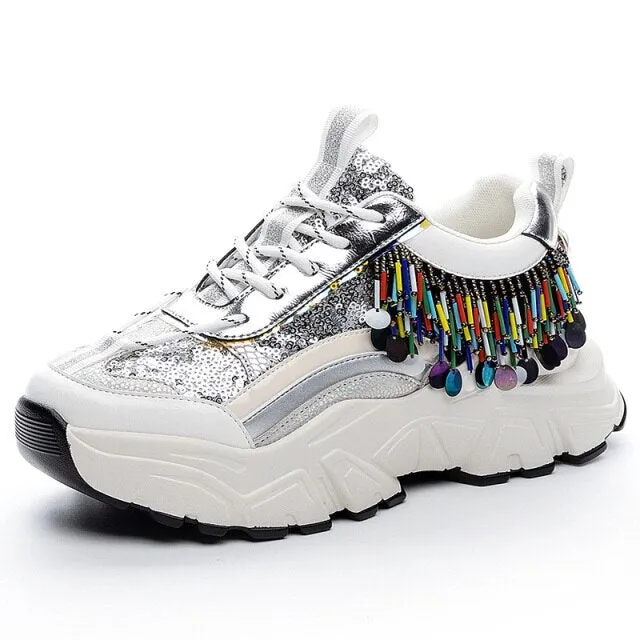 Genuine Leather Women's  Sneakers