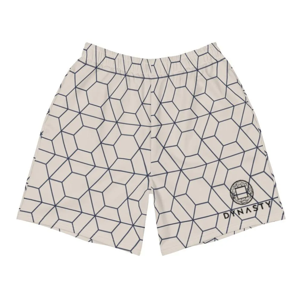 Geometric Active Training Workout Shorts (Beige)