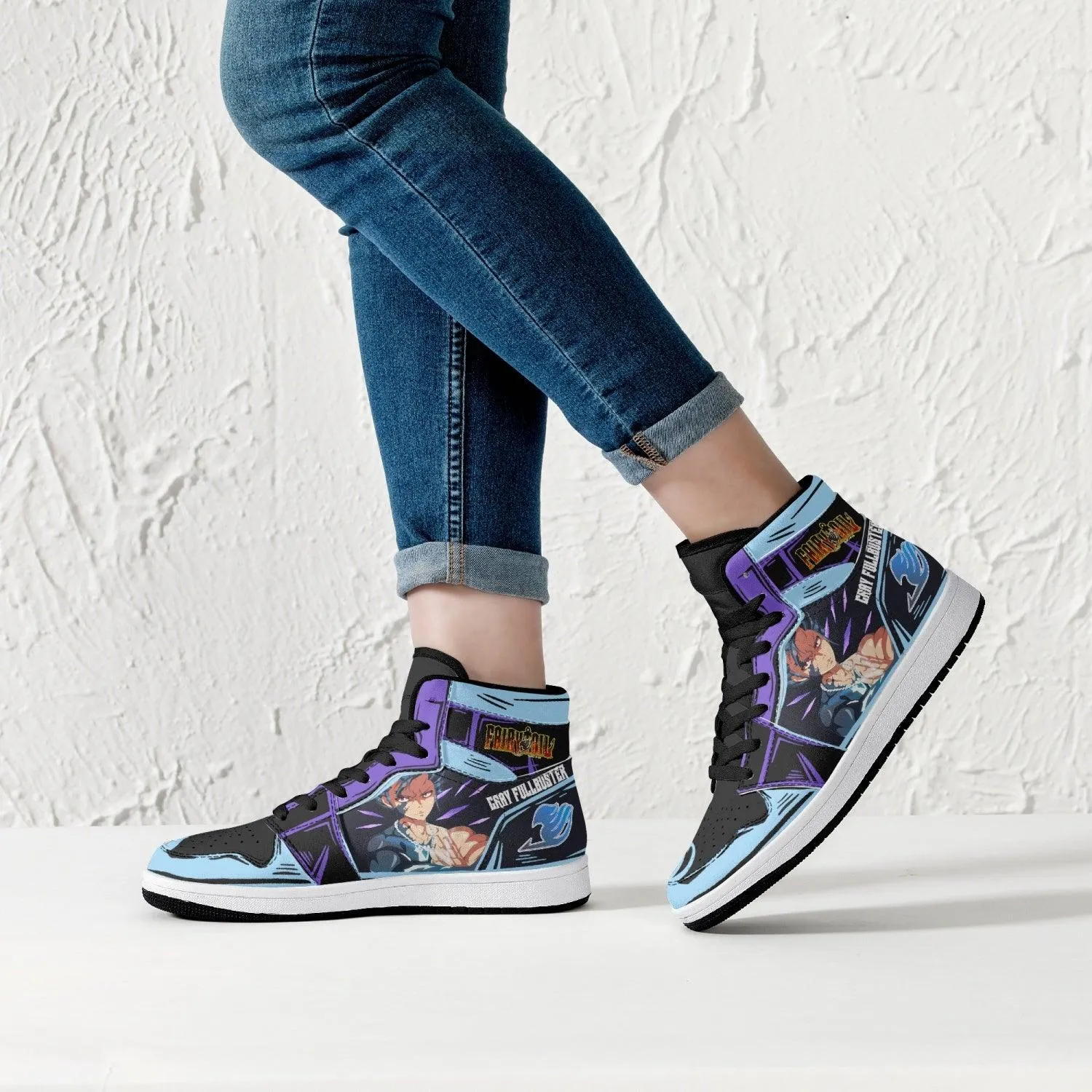 Gray Fullbuster Fairy Tail Mid 1 Basketball Shoes