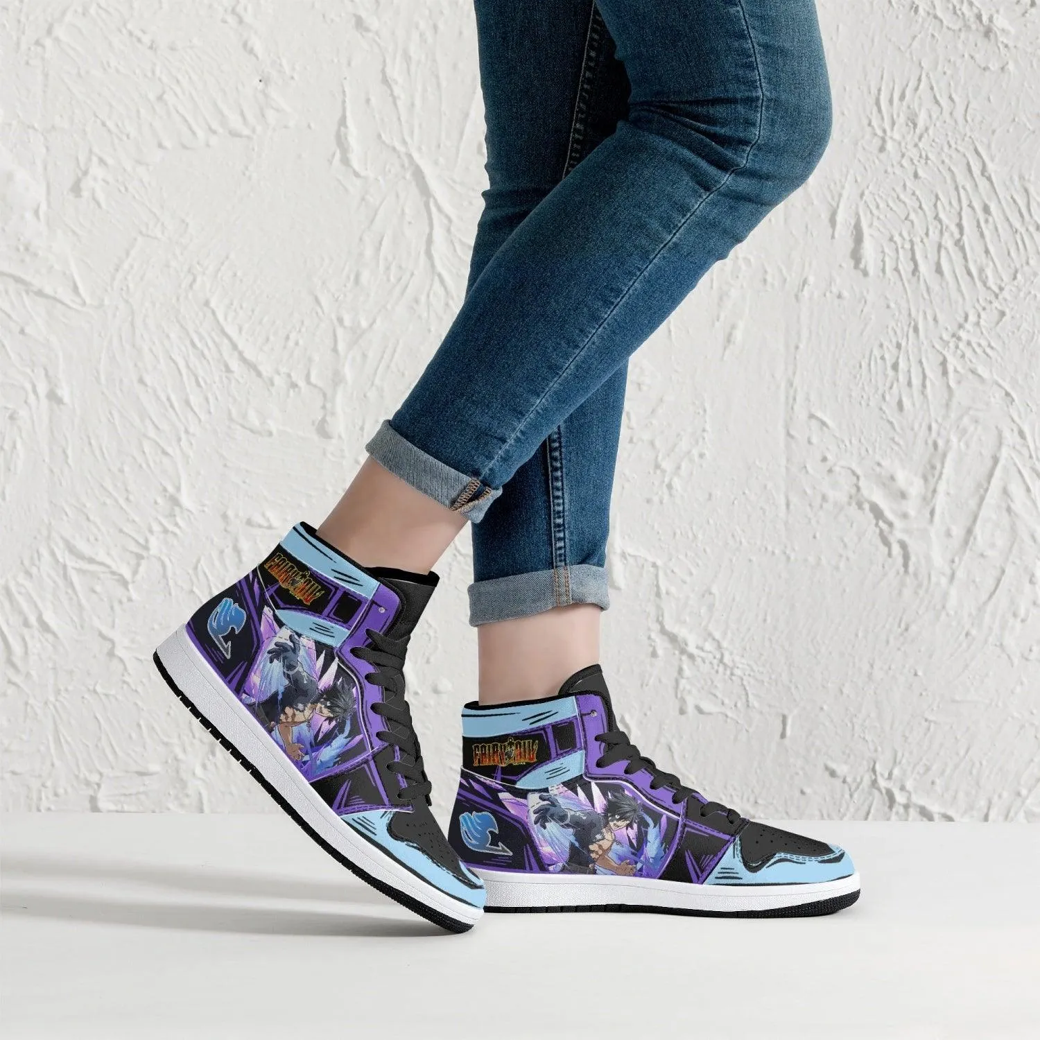 Gray Fullbuster Fairy Tail Mid 1 Basketball Shoes