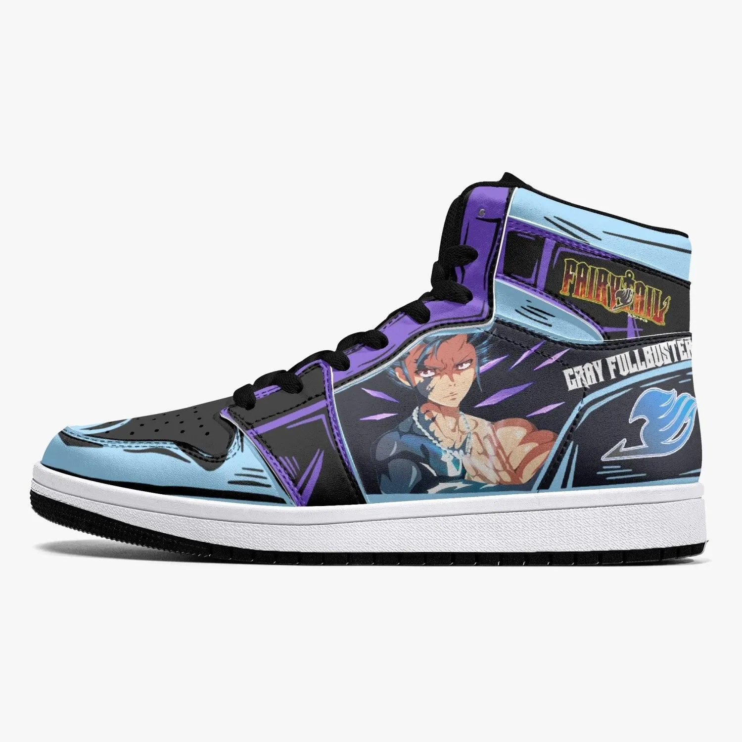 Gray Fullbuster Fairy Tail Mid 1 Basketball Shoes