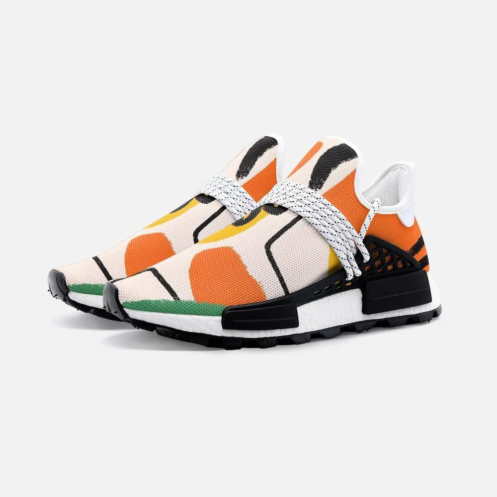 Hand painted abstract painting pattern Unisex Lightweight Custom shoes