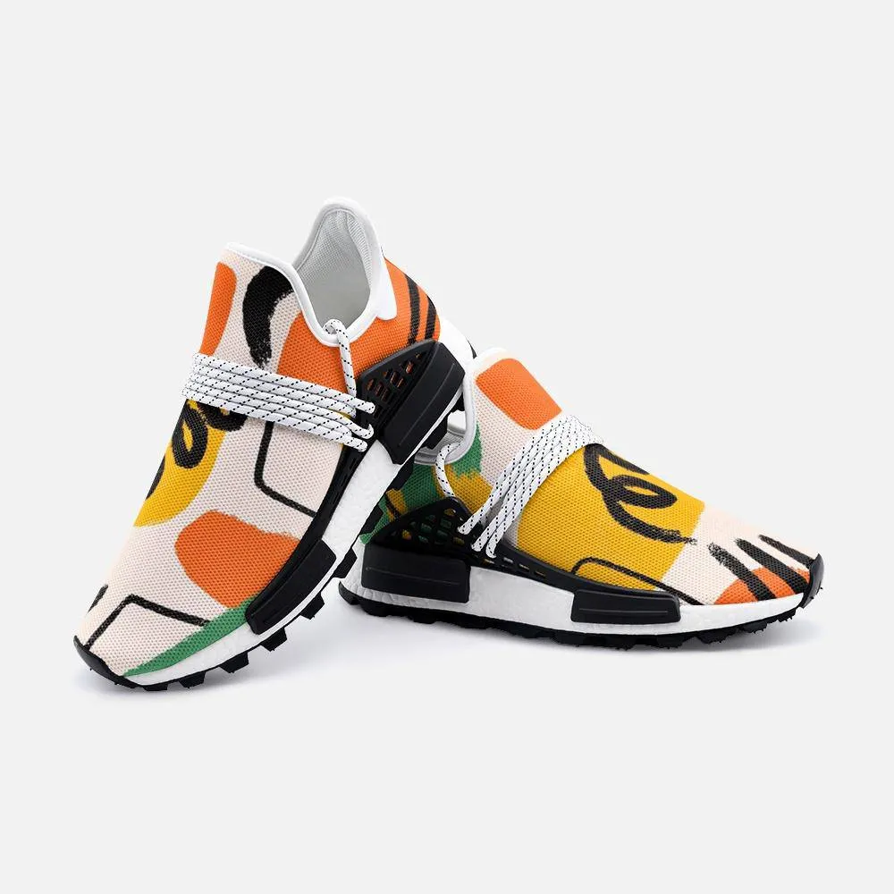 Hand painted abstract painting pattern Unisex Lightweight Custom shoes