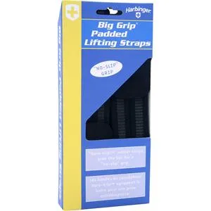 Harbinger Big Grip Padded Lifting Straps (No-Slip Grip)  2 strap