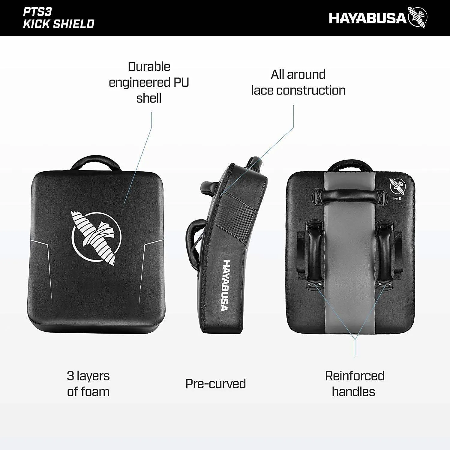 HAYABUSA® PTS 3 - Kick Shield - Black - ONE