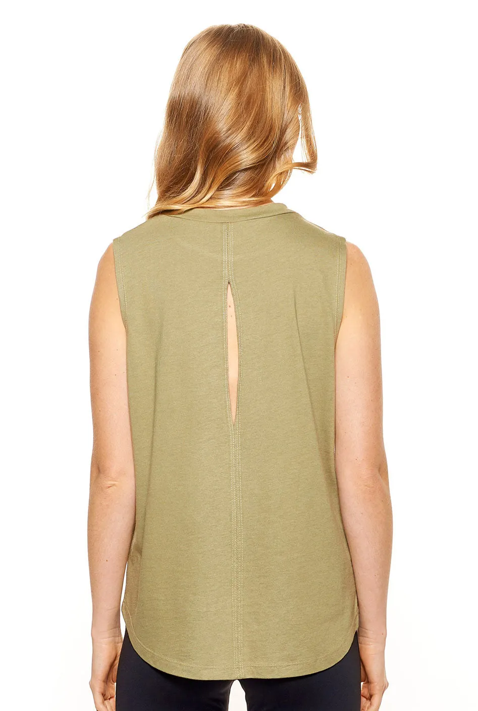 HC283 Slit Back Hi-Lo Muscle Tank