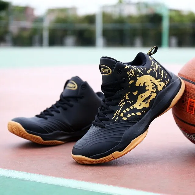 High Top Retro Basketball Trainers Shoes Mens Non-slip Outdoor Sports Casual Shoes Men Basketball Training Shoes Men Sneakers