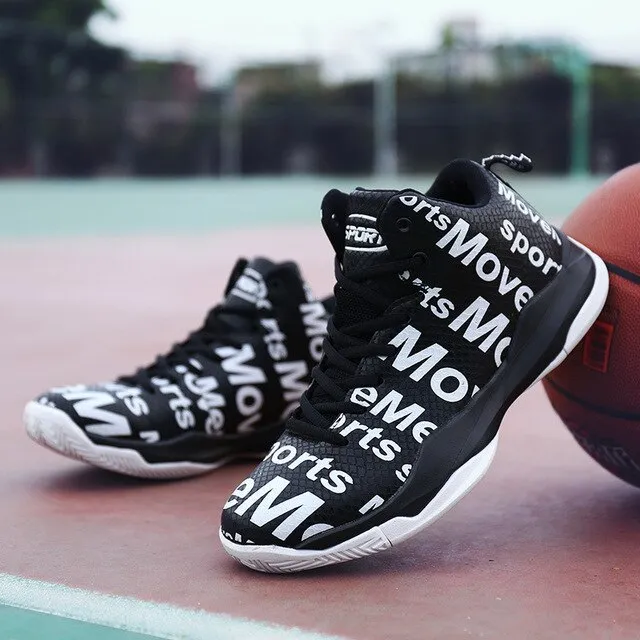 High Top Retro Basketball Trainers Shoes Mens Non-slip Outdoor Sports Casual Shoes Men Basketball Training Shoes Men Sneakers