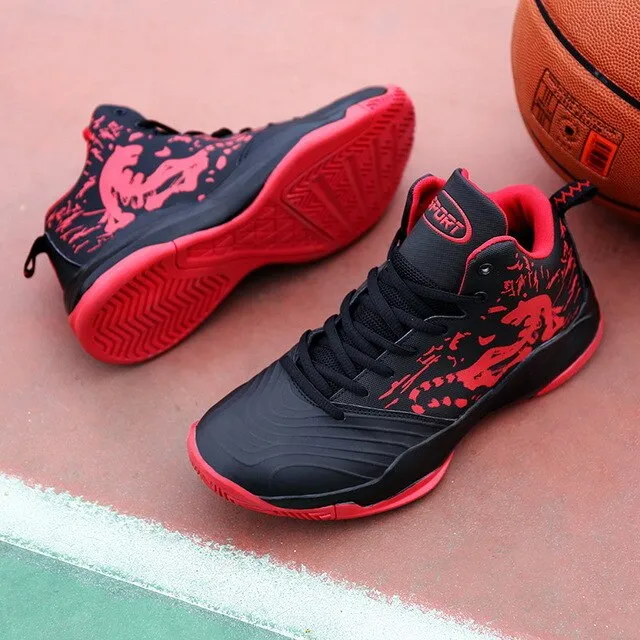 High Top Retro Basketball Trainers Shoes Mens Non-slip Outdoor Sports Casual Shoes Men Basketball Training Shoes Men Sneakers