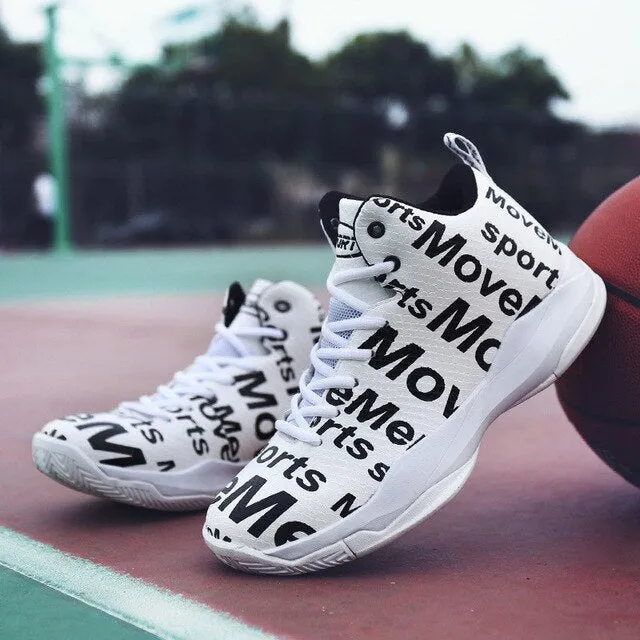 High Top Retro Basketball Trainers Shoes Mens Non-slip Outdoor Sports Casual Shoes Men Basketball Training Shoes Men Sneakers