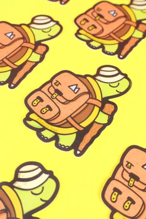 Hiking Tortoise Sticker
