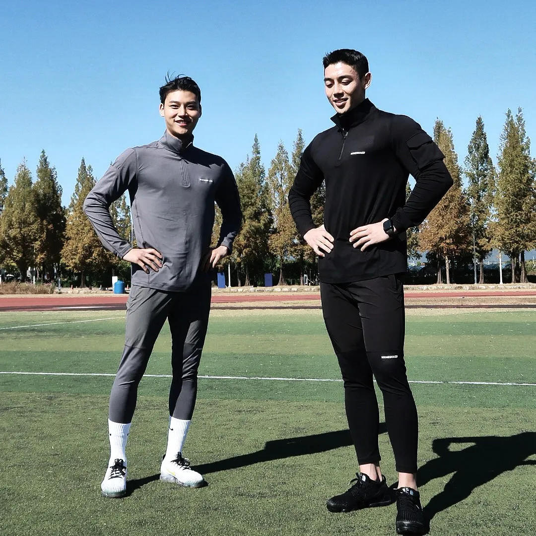 INSTOCK-men's long-sleeved quick-drying training suit