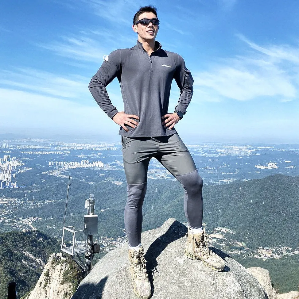 INSTOCK-men's long-sleeved quick-drying training suit