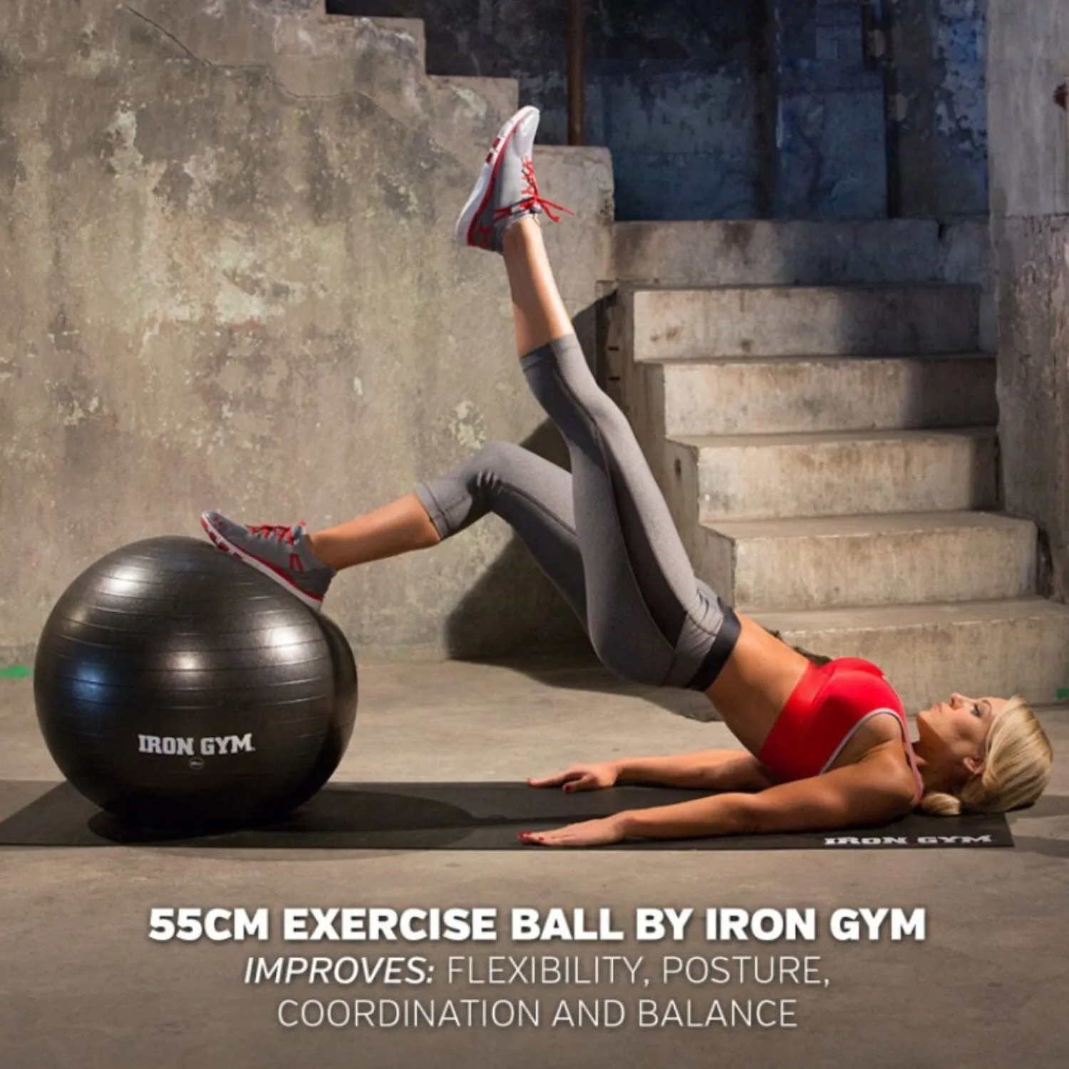 Iron Gym Essential Exercise Ball and Pump