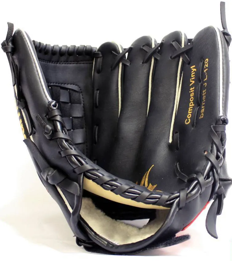 JL-120 Vinyl baseball glove, Outfield, size 12, Black