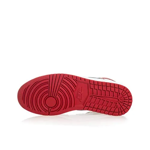 Jordan Men's Shoes Nike Air 1 Mid Chicago 554724-173 (Numeric_9_Point_5) White/Gym Red/Black