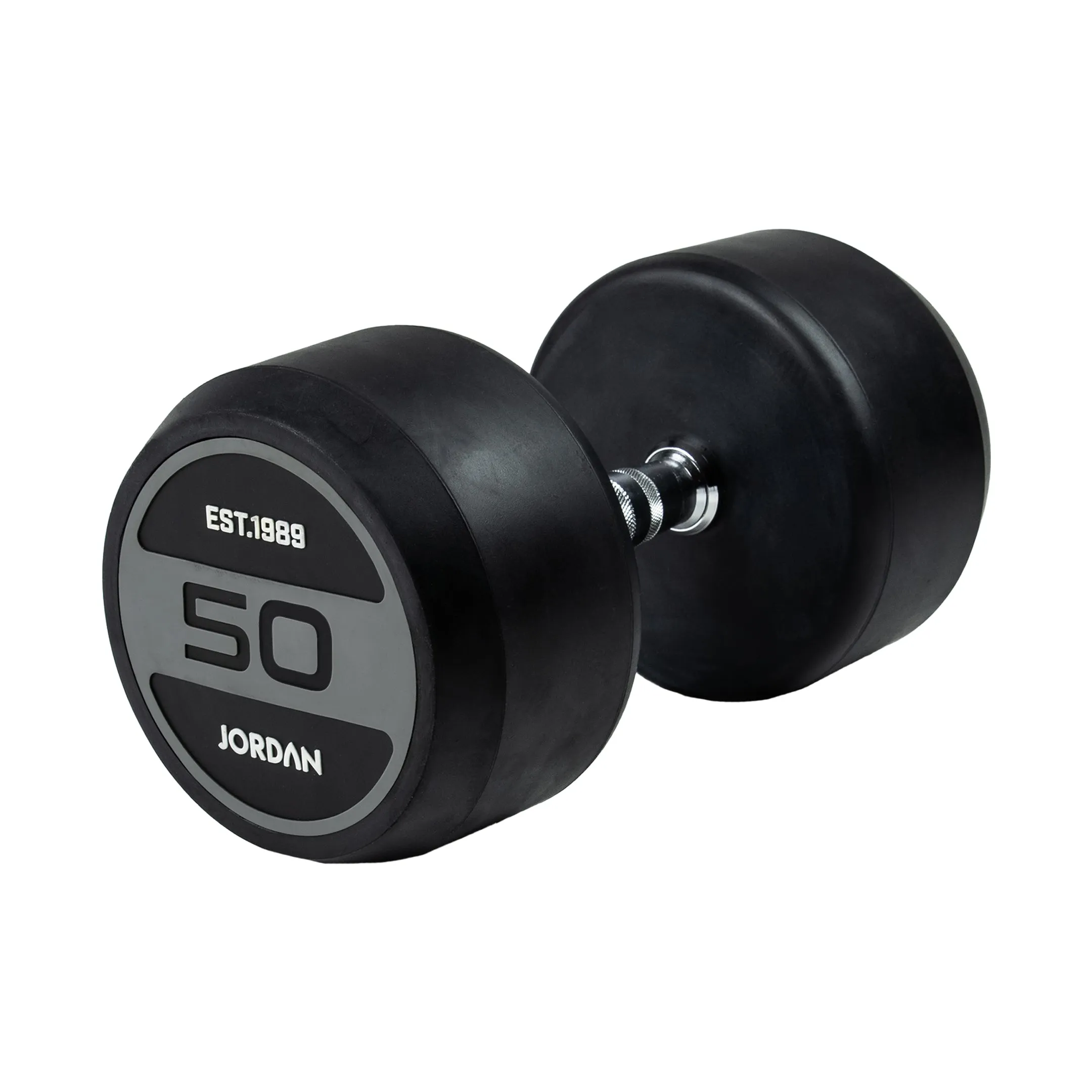 JORDAN® Rubber Dumbbells - Up to 70kg (Grey)