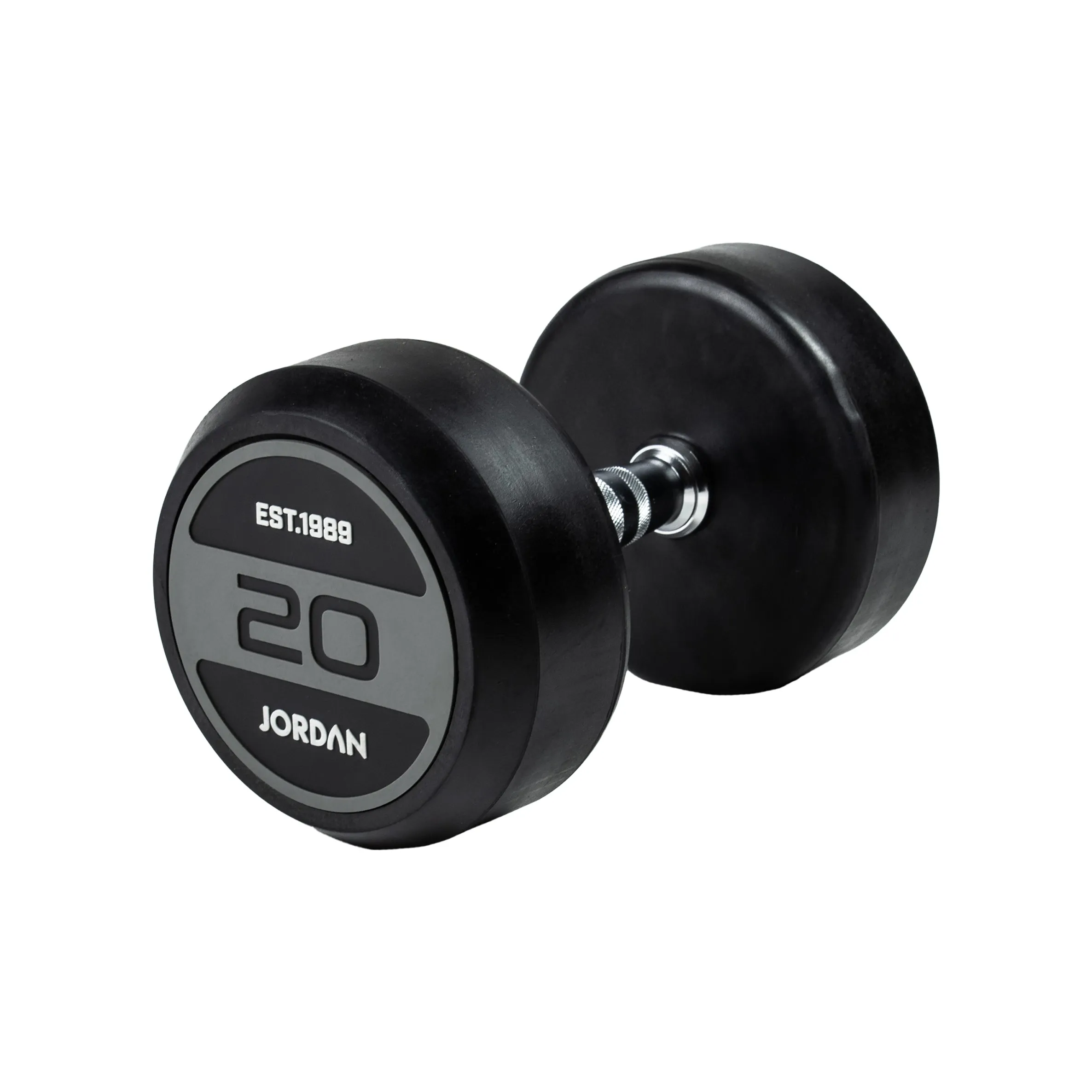 JORDAN® Rubber Dumbbells - Up to 70kg (Grey)