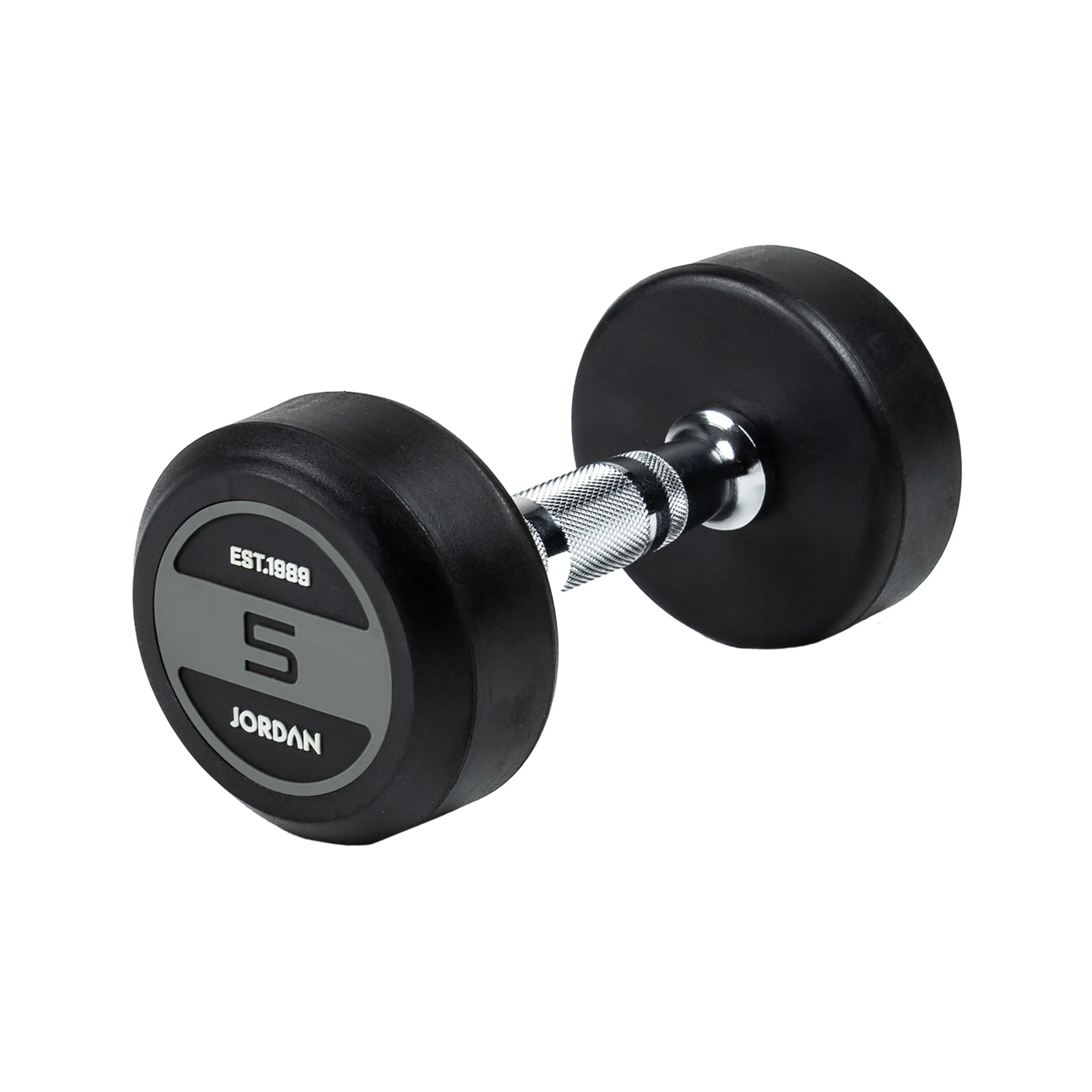 JORDAN® Rubber Dumbbells - Up to 70kg (Grey)