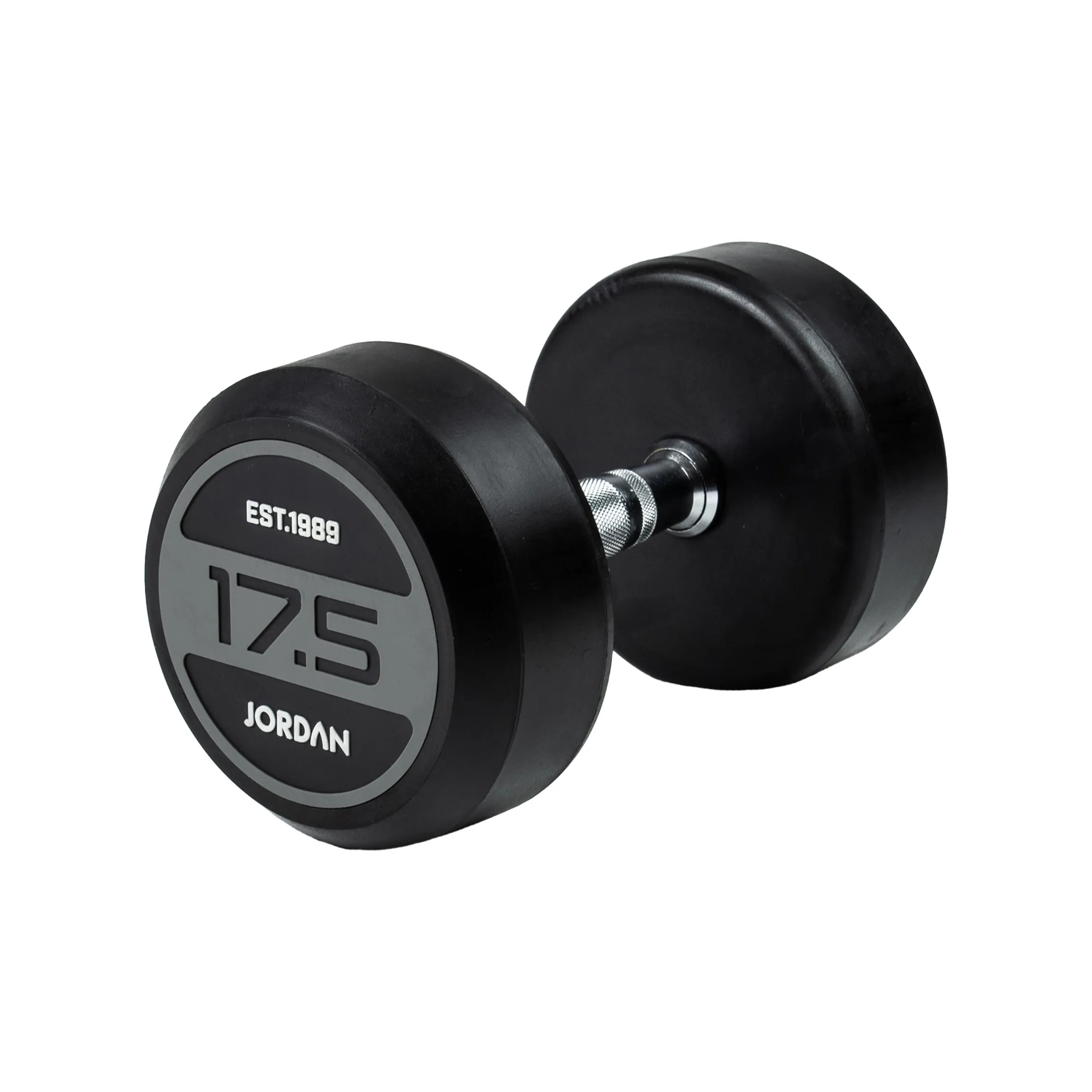 JORDAN® Rubber Dumbbells - Up to 70kg (Grey)