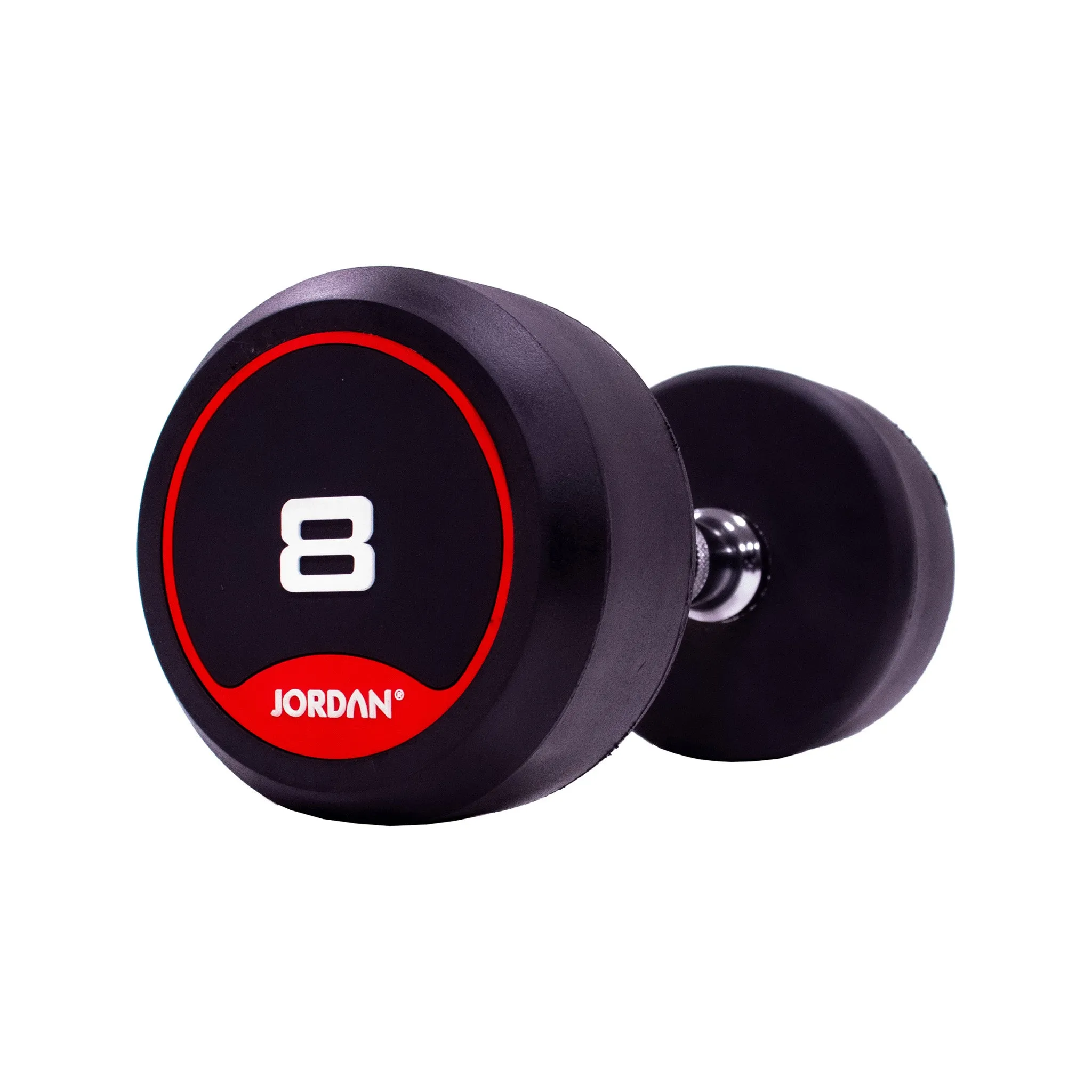 JORDAN® Rubber Dumbbells - Up to 70kg (Red)