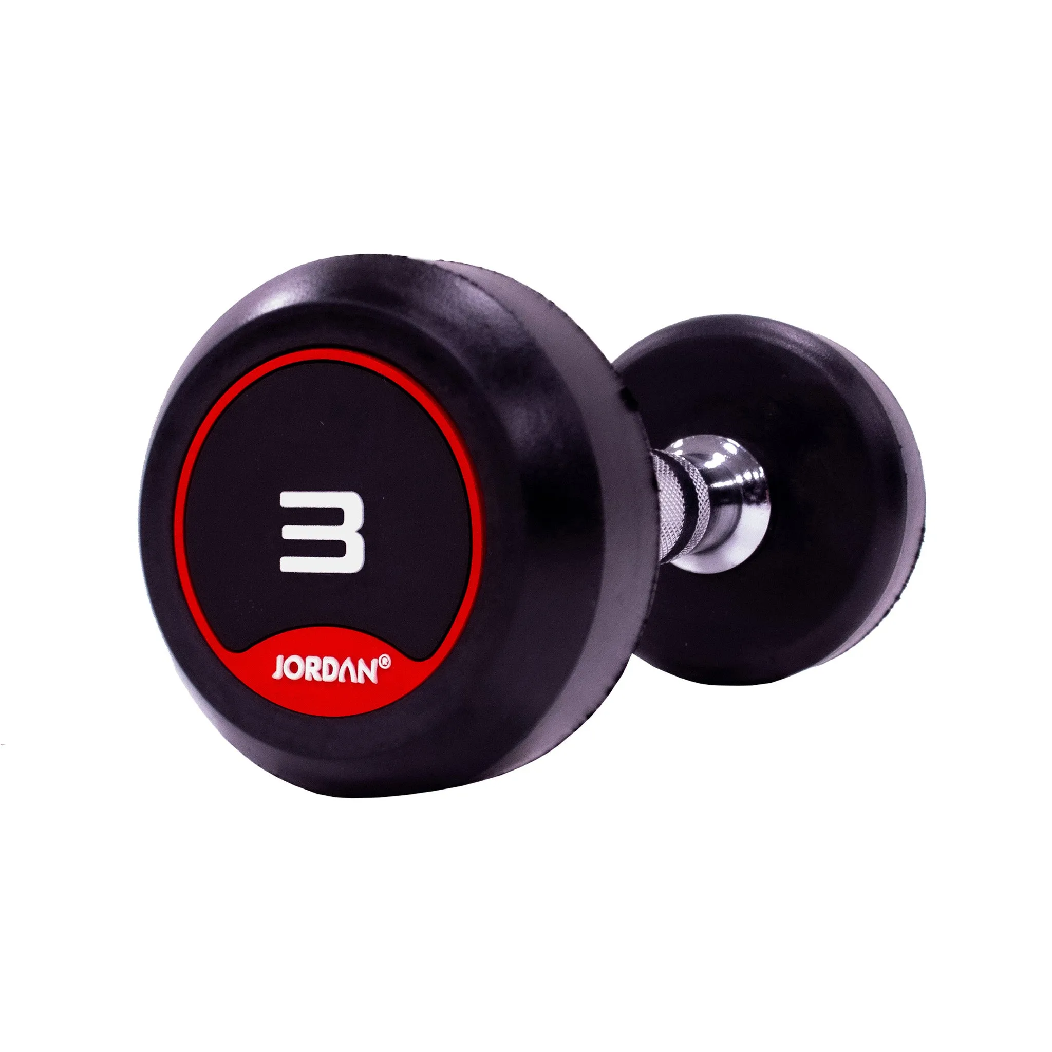 JORDAN® Rubber Dumbbells - Up to 70kg (Red)