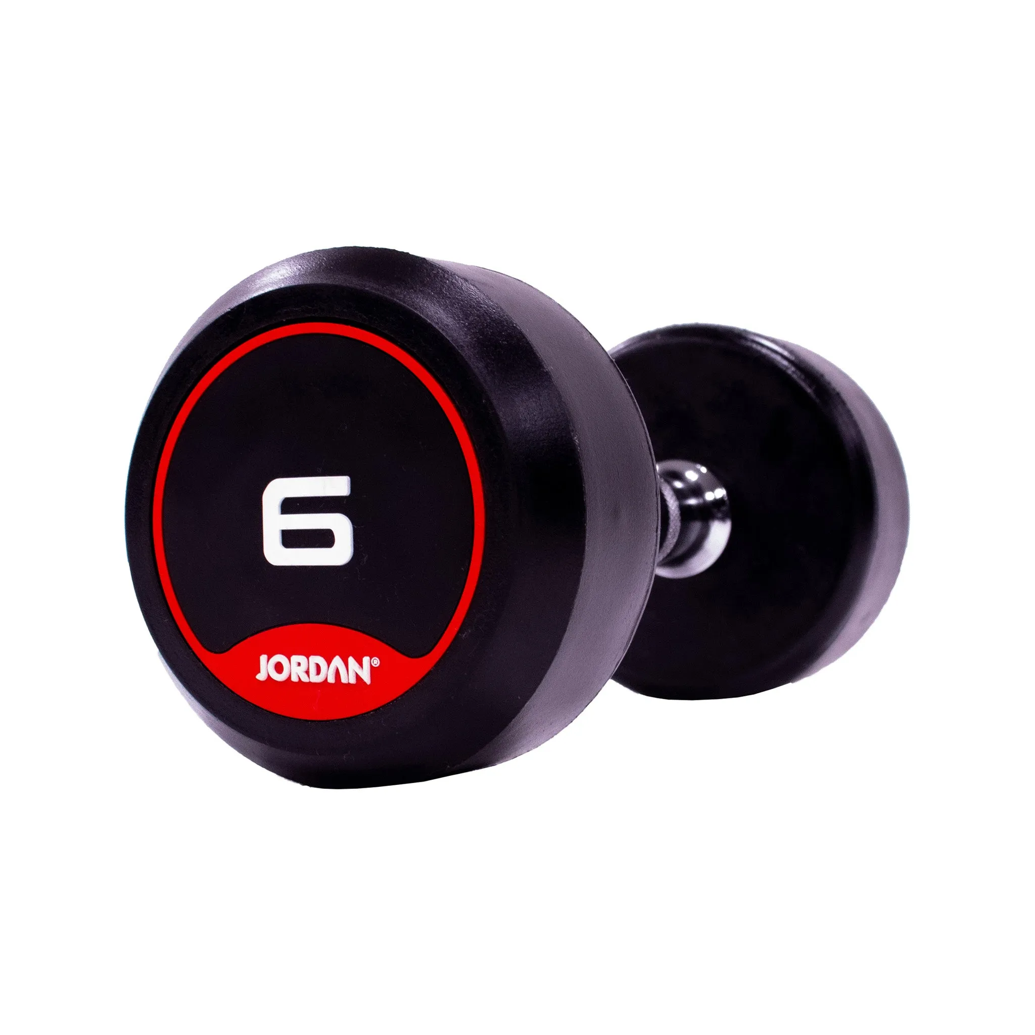 JORDAN® Rubber Dumbbells - Up to 70kg (Red)