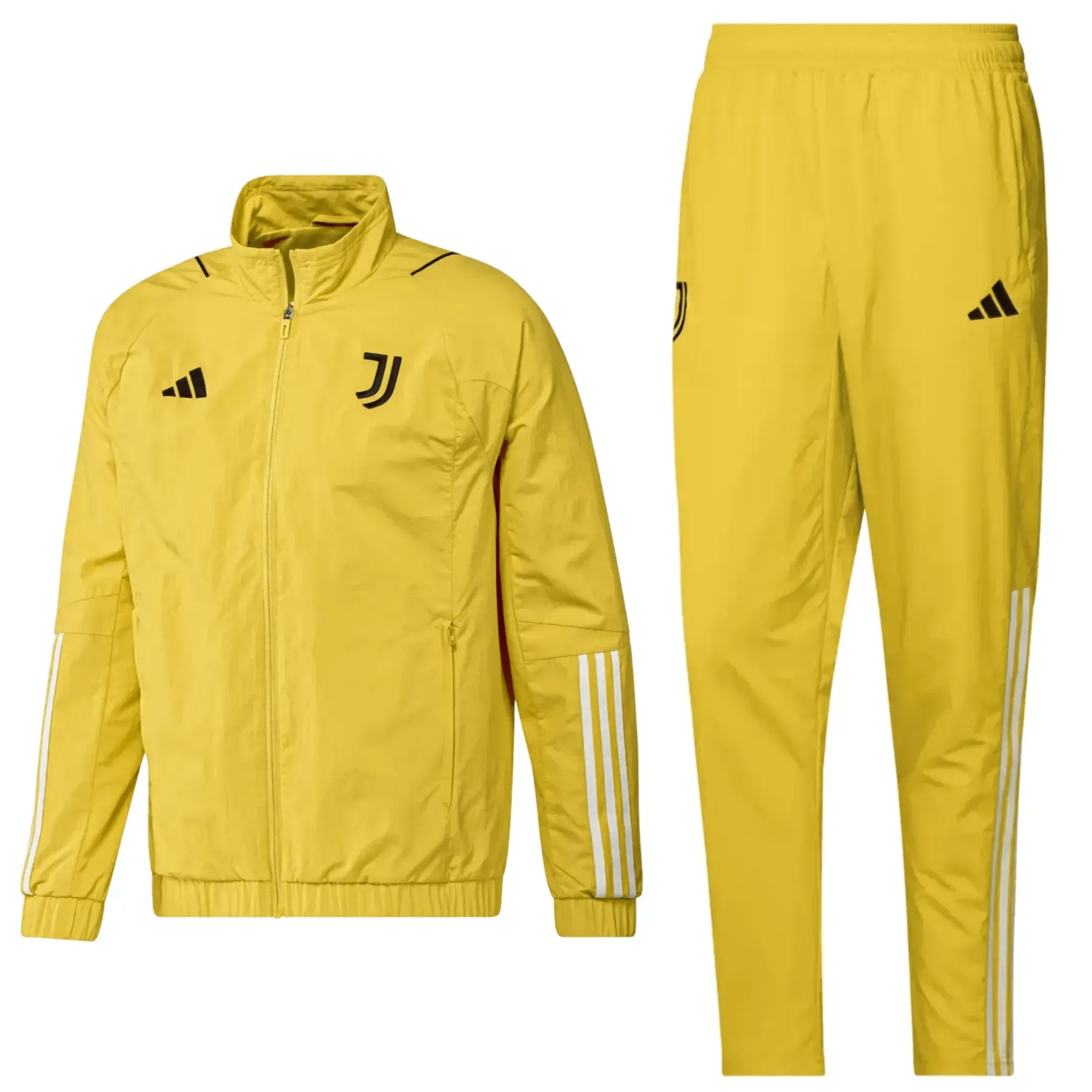 Juventus yellow training presentation Soccer tracksuit 2024 - Adidas