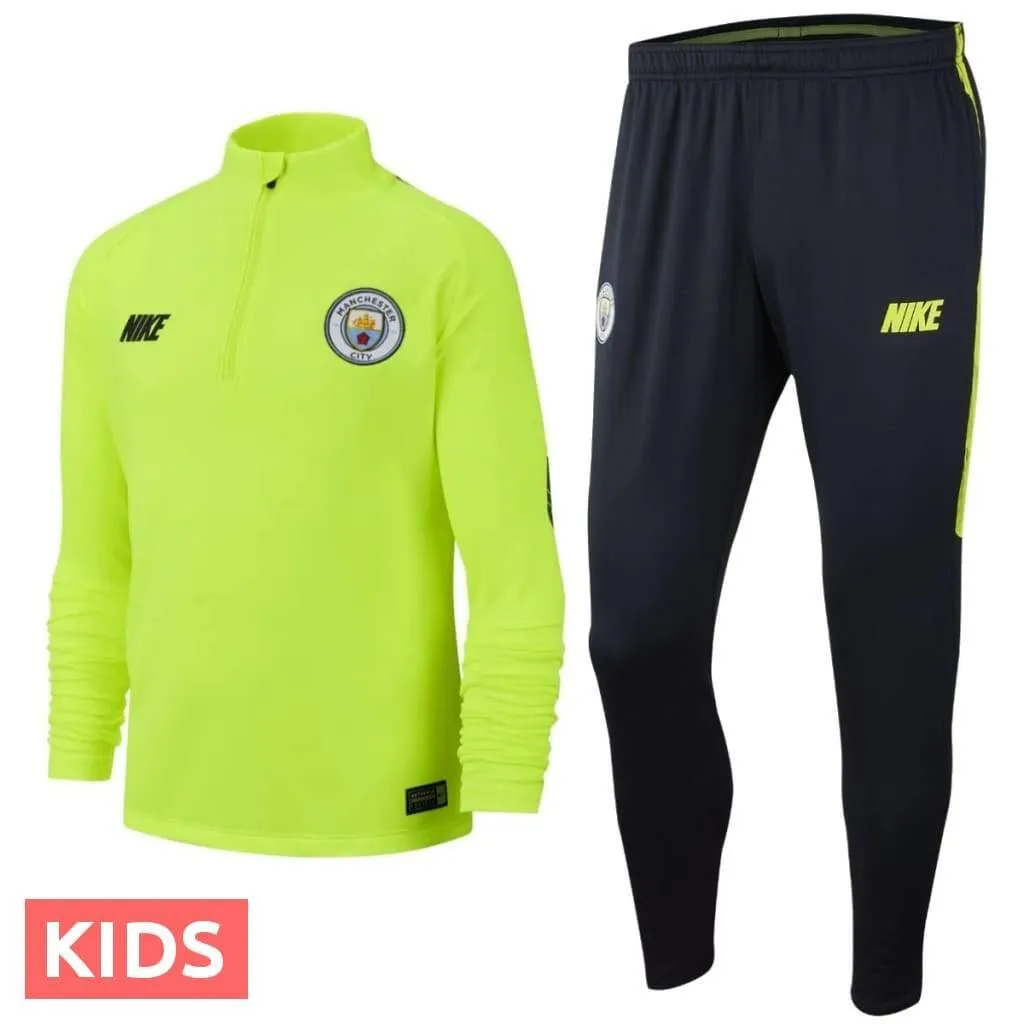 Kids - Manchester City fluo training technical soccer tracksuit 2019 - Nike