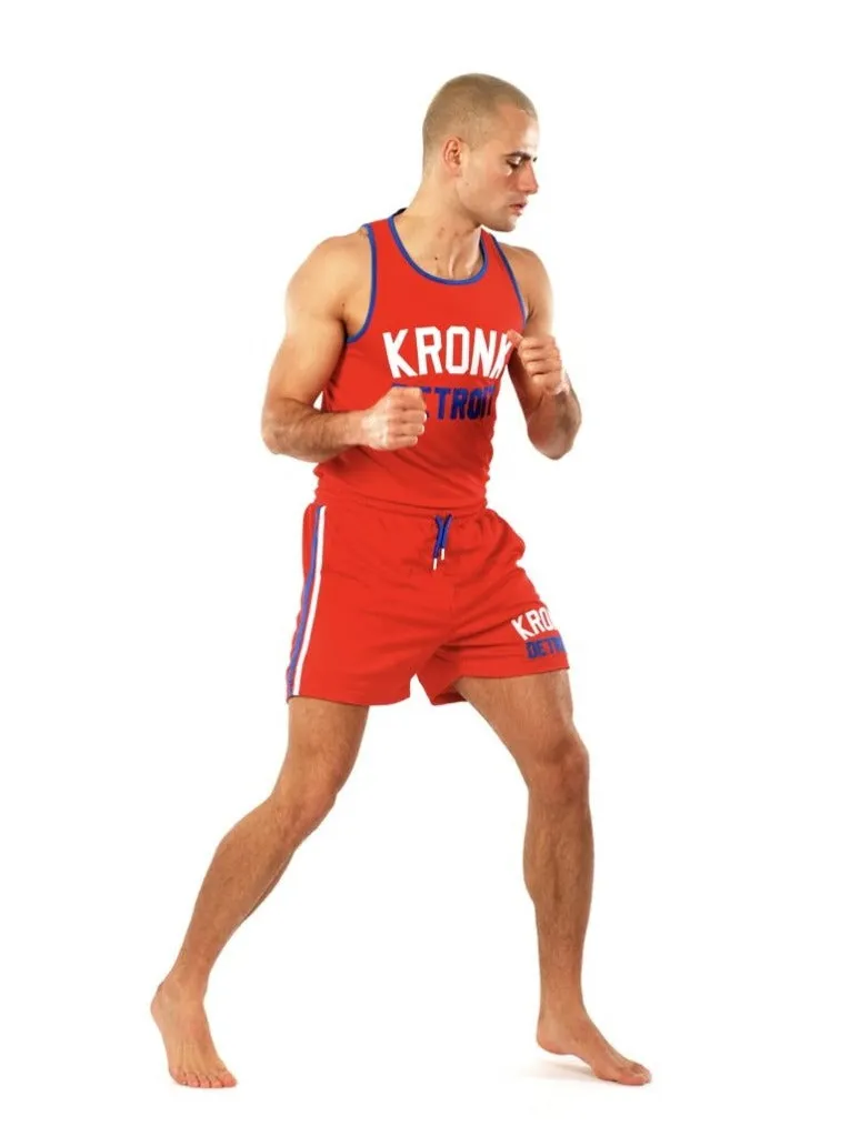 KRONK Iconic Detroit Applique Training Gym Vest Red