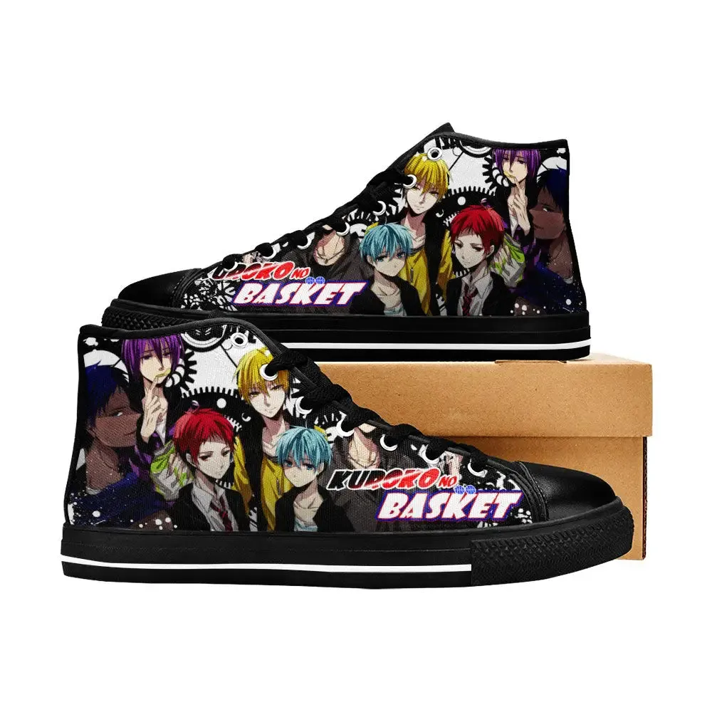 Kuroko Basketball Shoes High Tops Sneakers for Kids and Adults