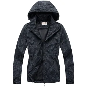Ladies Printed Rain Jacket - Pink