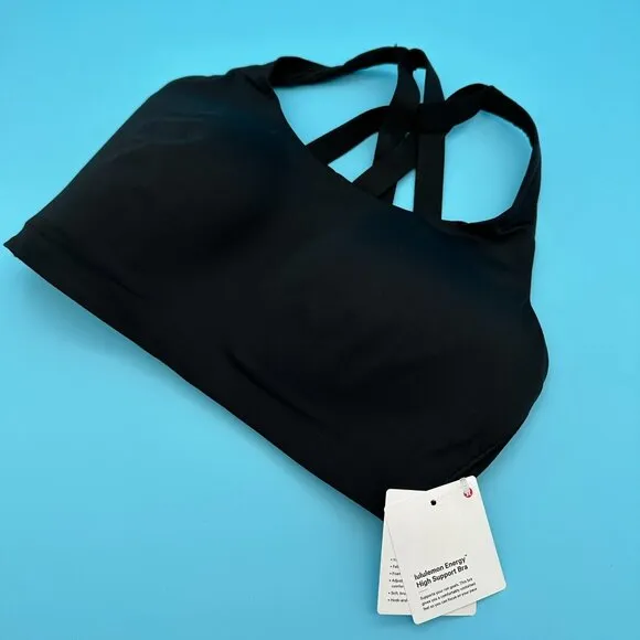 Lululemon Women's Energy Bra *High Support, Size 34 DDD Cup, Black