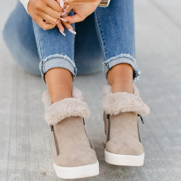 Lydiashoes Waterproof Non-slip Warm zipper Boot