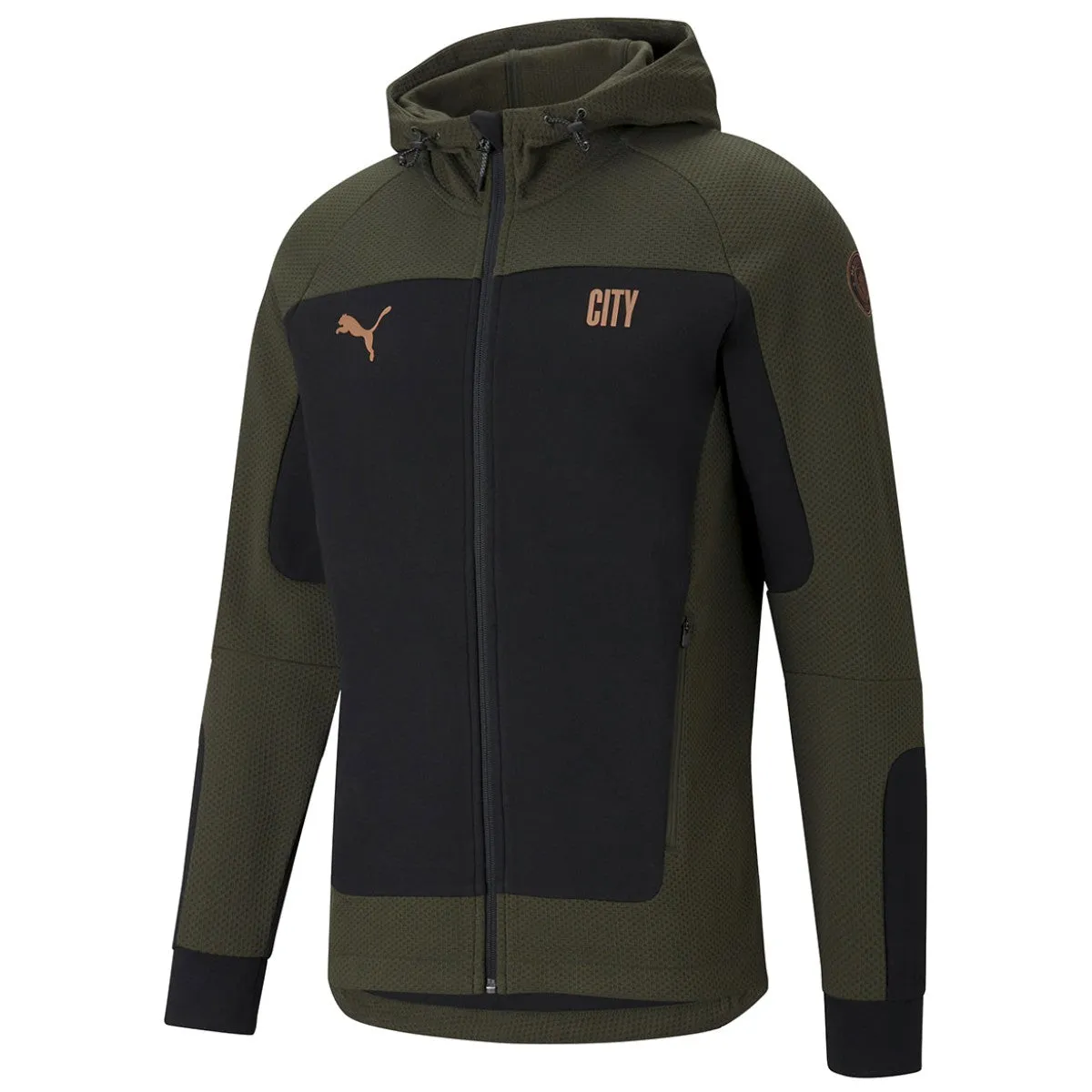 Manchester City Evostripe hooded presentation tracksuit 2021 green - Puma
