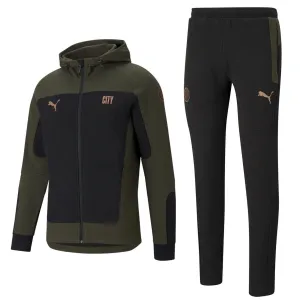Manchester City Evostripe hooded presentation tracksuit 2021 green - Puma