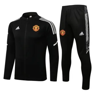 MANCHESTER UNITED FC BLACK TRAINING PRESENTATION SOCCER TRACKSUIT 2021-22