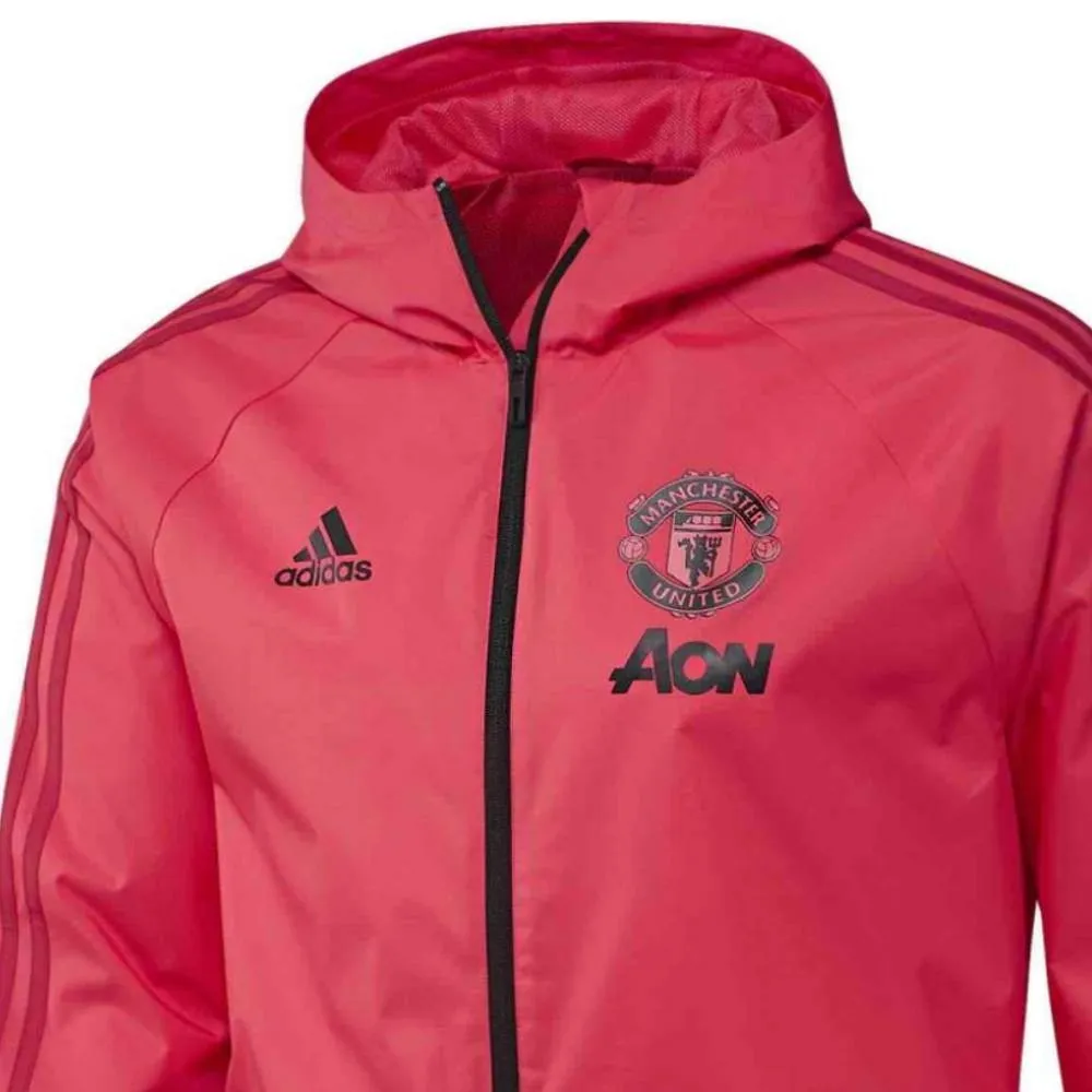 Manchester United soccer red training rain jacket 2018/19 - Adidas