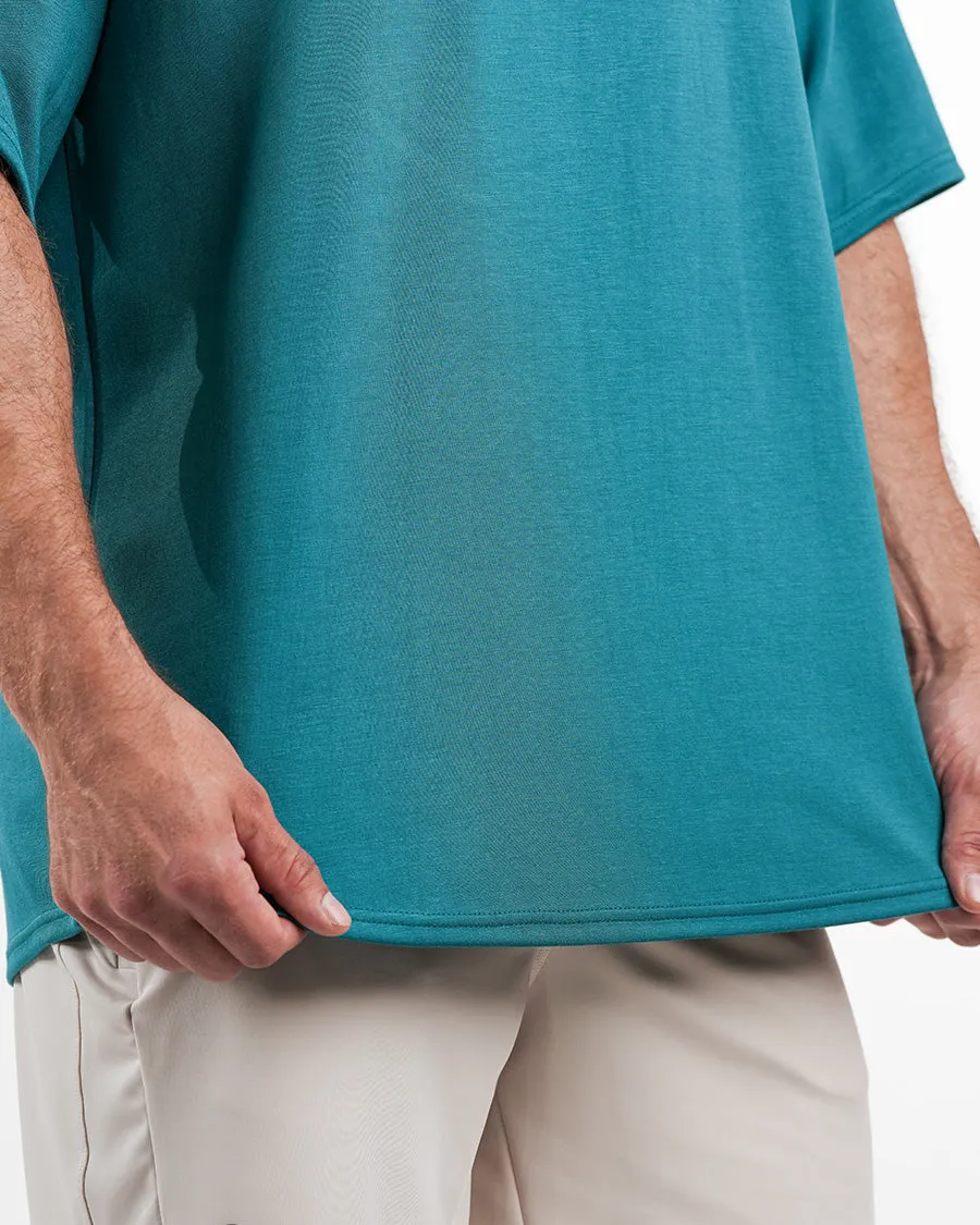 Matching set men - oversized T-shirts Emerald