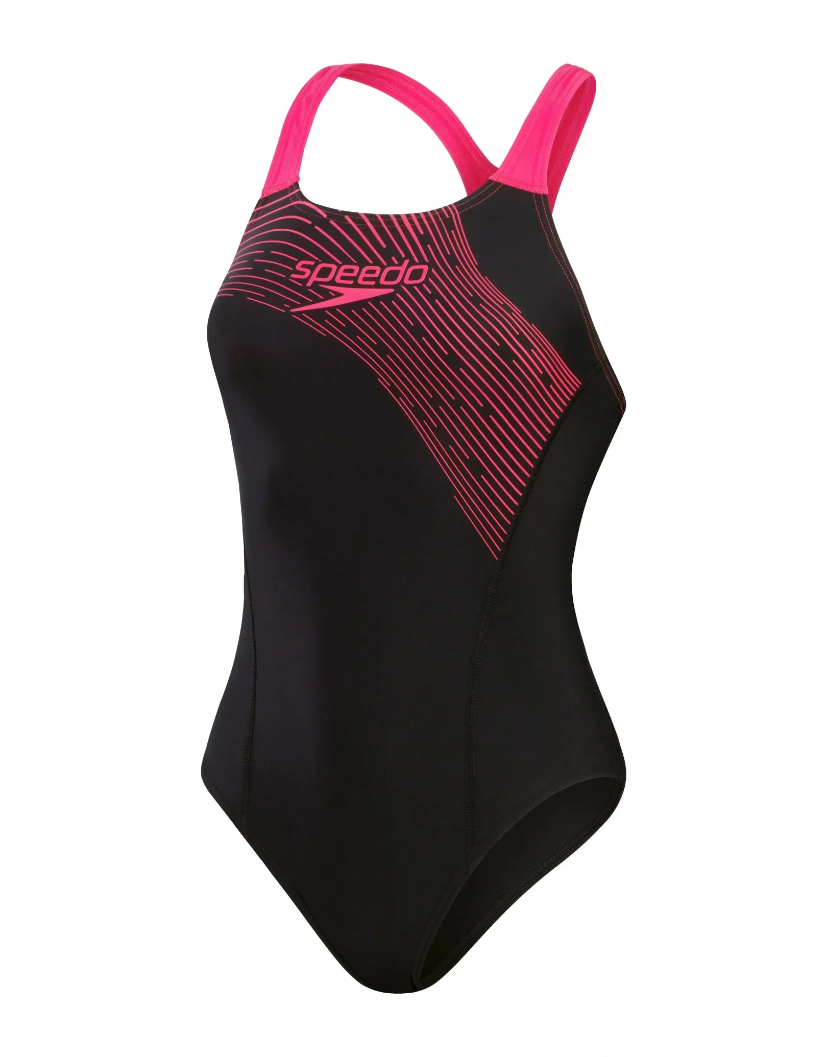 Medley Logo Medalist Swimsuit - Black/Pink